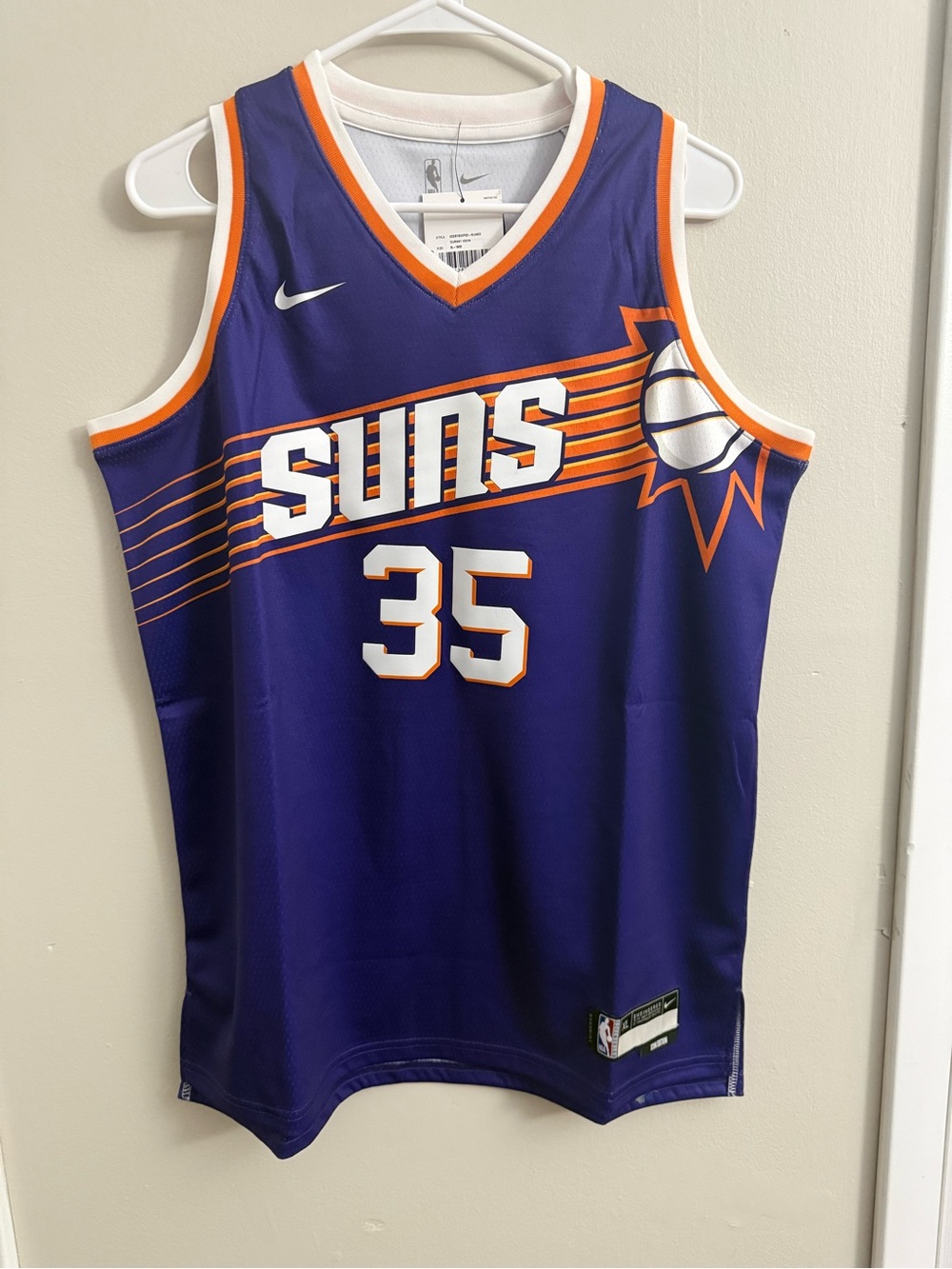 NBA Phoenix Suns Purple Orange White #35 Basketball Jersey